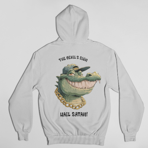 Heavy Blend Hoodie - Retro Hip Hop Croc Americana Illustration
