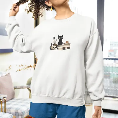 Basic Crew Neck Sweatshirt The Black Cat's Magic Warehouse