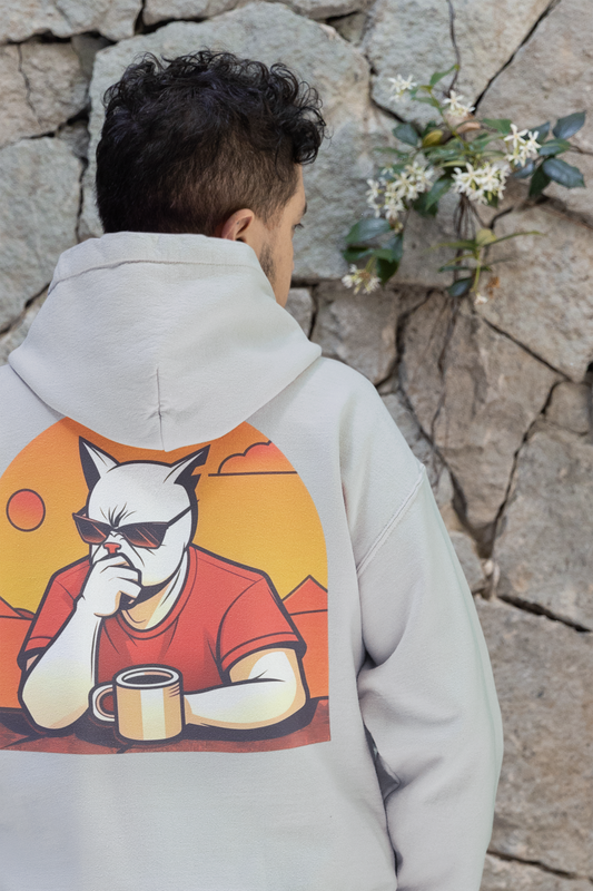 Cool Cat Hoodie – Sunset Coffee Edition | Grumpy Cat Club