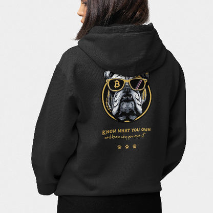 Unisex Heavy Blend Hoodie Retro Bitcoin Bulldog Be greedy when others are fearful
