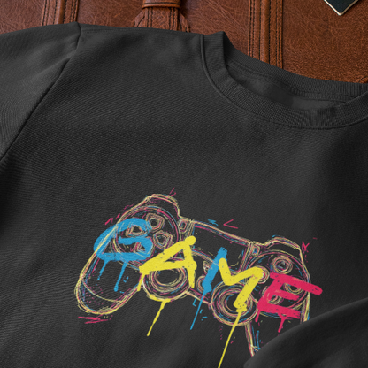 Unisex Oversized Heavyweight Sweatshirt Melting game handle colorful streamline