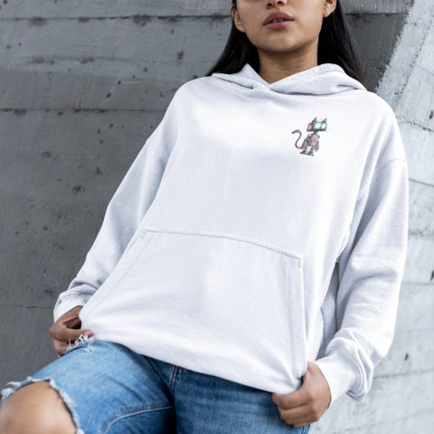 Heavy Blended Hoodie - Standing Mechanical Cat