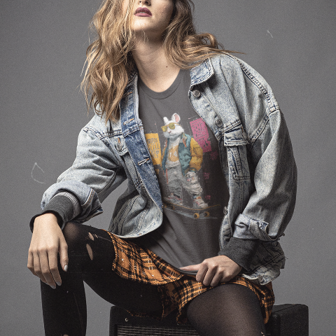 Classic Comfort T-Shirt - Handsome Hip-Hop Street Style White Rabbit