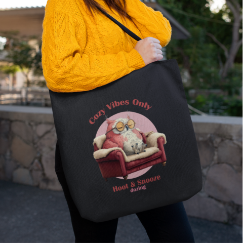 The Eco-Conscious Tote - Sleepy Owl