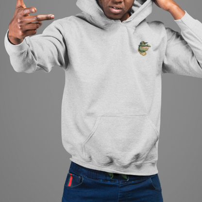 Heavy Blend Hoodie - Retro Hip Hop Croc Americana Illustration