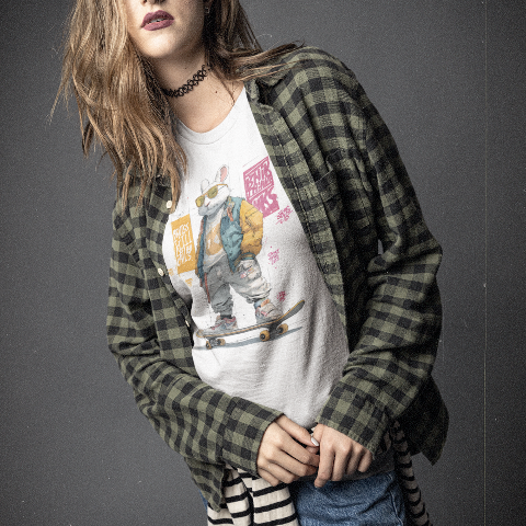 Classic Comfort T-Shirt - Handsome Hip-Hop Street Style White Rabbit