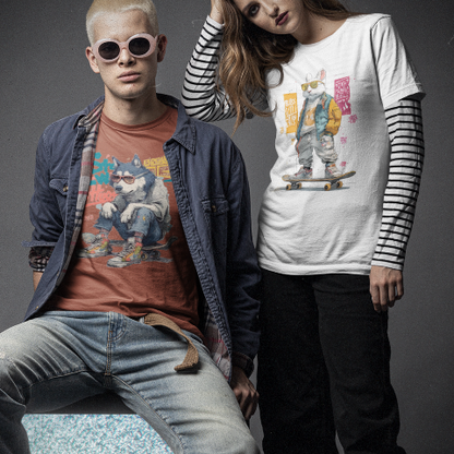 Classic Comfort T-Shirt - Handsome Hip-Hop Street Style White Rabbit