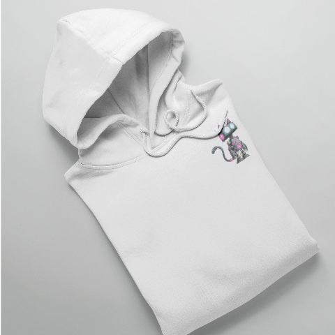 Heavy Blended Hoodie - Standing Mechanical Cat