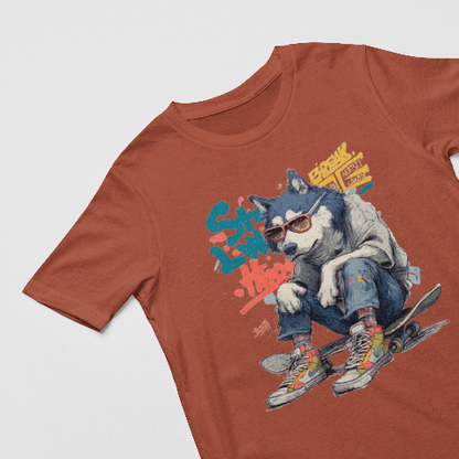 Classic Comfort T-Shirt - Cool Street Underground Band Style Gray Wolf