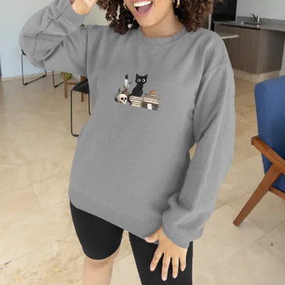 Basic Crew Neck Sweatshirt The Black Cat's Magic Warehouse