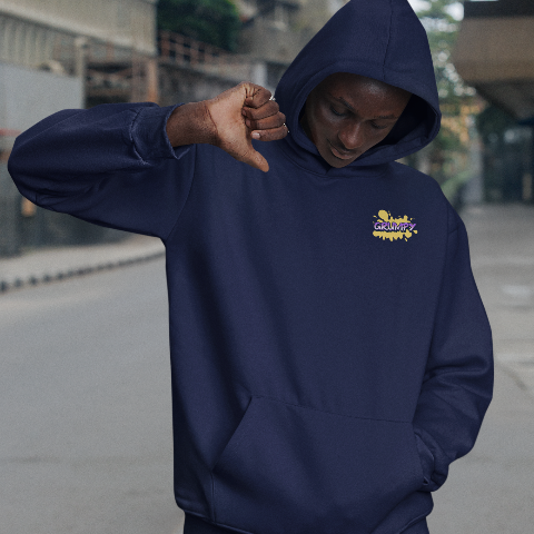 Unisex Heavy Blend Hoodie Retro hip-hop full-face headphones Panda