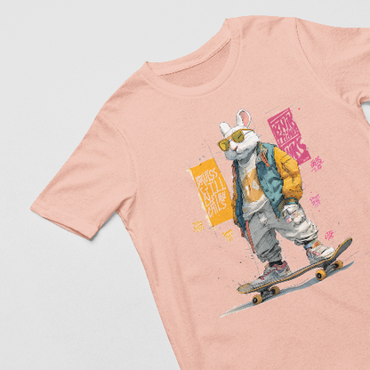 Classic Comfort T-Shirt - Handsome Hip-Hop Street Style White Rabbit