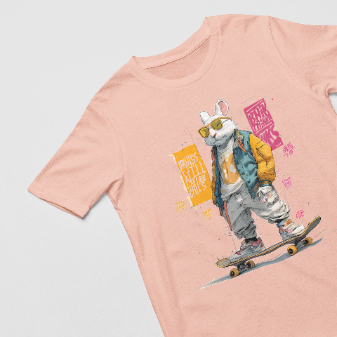 Classic Comfort T-Shirt - Handsome Hip-Hop Street Style White Rabbit