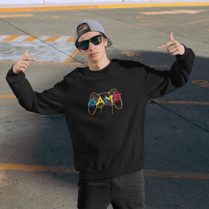 Unisex Oversized Heavyweight Sweatshirt Melting game handle colorful streamline