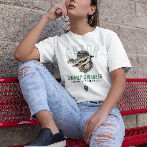 Classic Comfort T-Shirt - Hip Hop Retro Crocodile