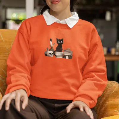 Basic Crew Neck Sweatshirt The Black Cat's Magic Warehouse