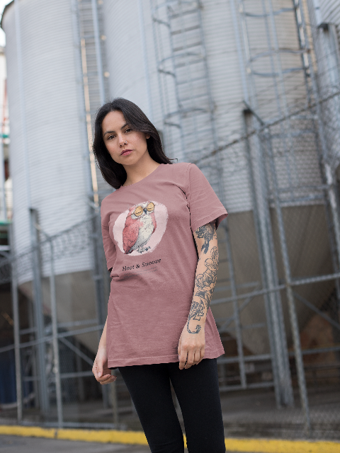 Classic Comfort T-shirt - Cute Sleepy Owl Retro Illustration Style