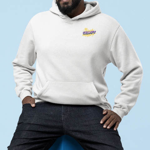 Heavy Blend Hoodie - Hip-hop street retro white bear carrying a speaker