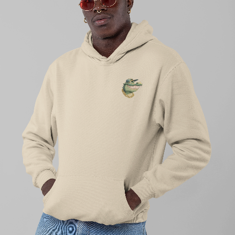 Heavy Blend Hoodie - Retro Hip Hop Croc Americana Illustration