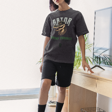 Classic Comfort T-Shirt - Hip Hop Retro Crocodile