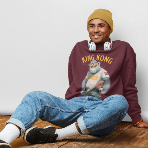 Unisex Oversized Heavyweight Sweatshirt - Street Basketball Gorilla