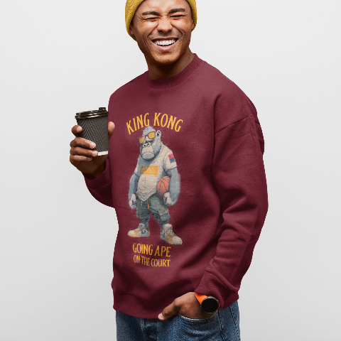 Unisex Oversized Heavyweight Sweatshirt - Street Basketball Gorilla